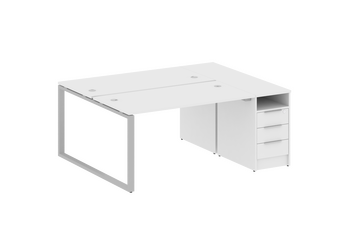 Стол-станция METALL SYSTEM на О-образном м/к с опорной тумбой БО.РС-СТП-2.3 1812*1475*750